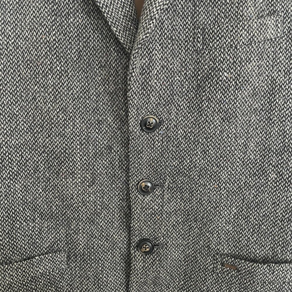 Scotch & Soda Gray Herringbone Wool Vest - Picture 3 of 7